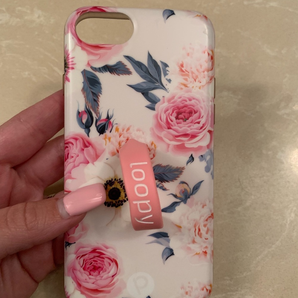 Loopy iPhone 7 case- pink floral